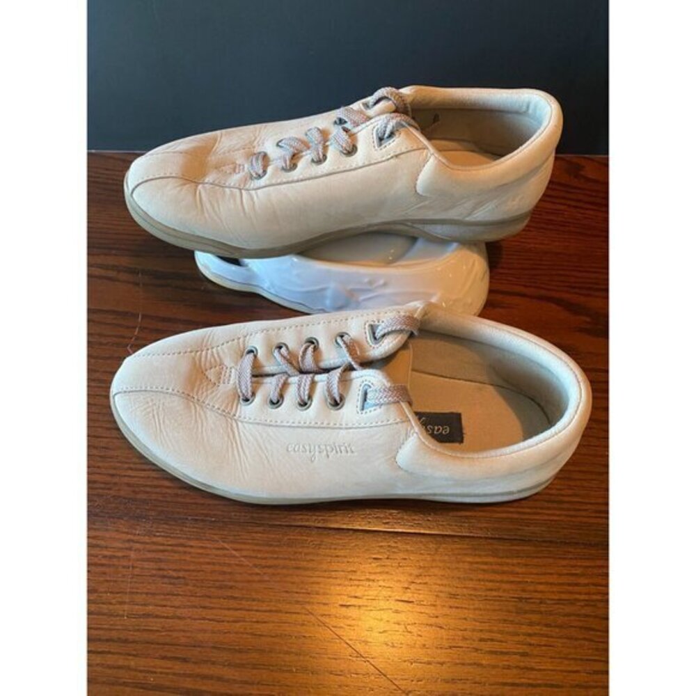 Easy Spirit Womens 7.5 Tan Anti-Gravity Leather Walking‎ Tennis Athletic Shoes